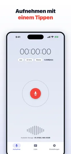 Screenshot von AI Voice Recorder Pro auf dem iPhone 5