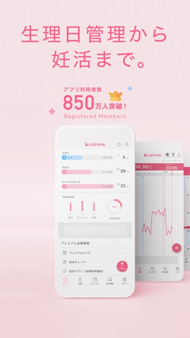ラルーン -生理の管理から妊活も 生理周期... screenshot1