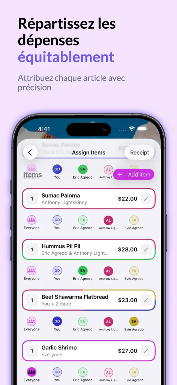 Screenshot #2 pour IOU: Partager Reçus et Dép.