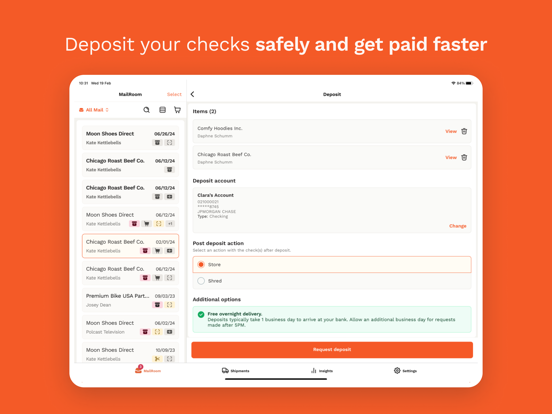 LZ Virtual Mail iPad screenshot 3 - Business app