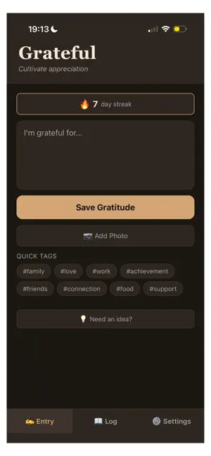 Grateful - Gratitude Journal screenshot 1