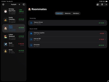 PaySplit: Split Bills & Rent iPad screenshot