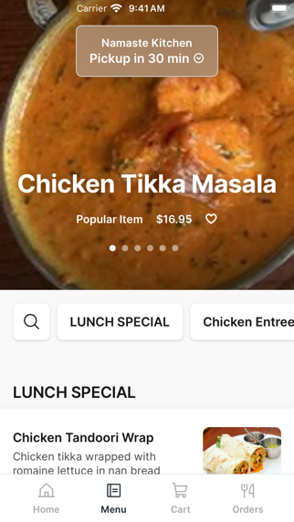 Namaste Kitchen To Go iPhone screenshot 2 - Food & Drink app