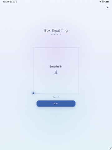 Box Breathing: Guided iPad screenshot