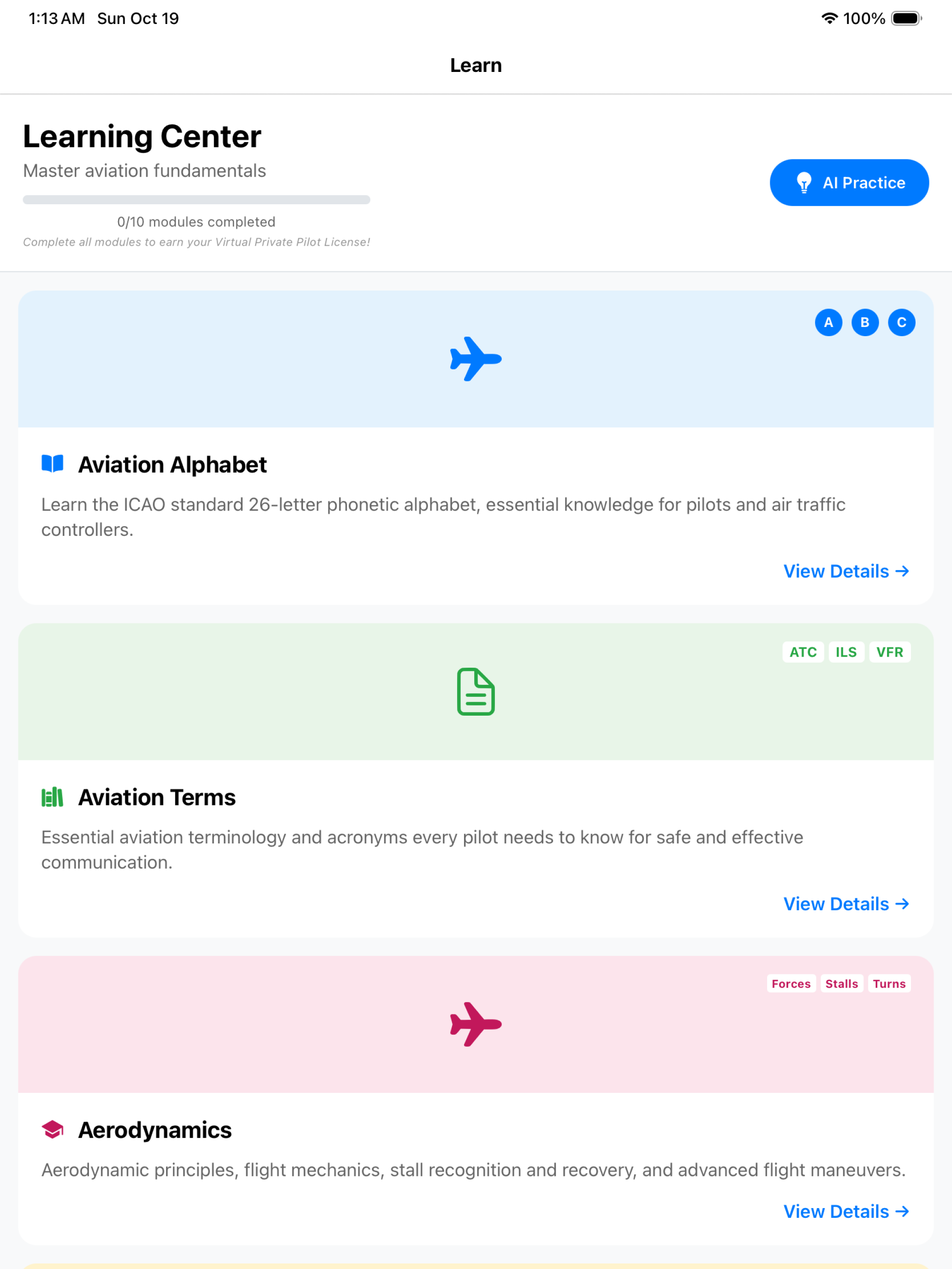 Flyori — Learn to Fly&Logbook screenshot 6
