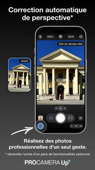 Capture d'écran de ProCamera. Appareil Photo RAW sur iPhone 10