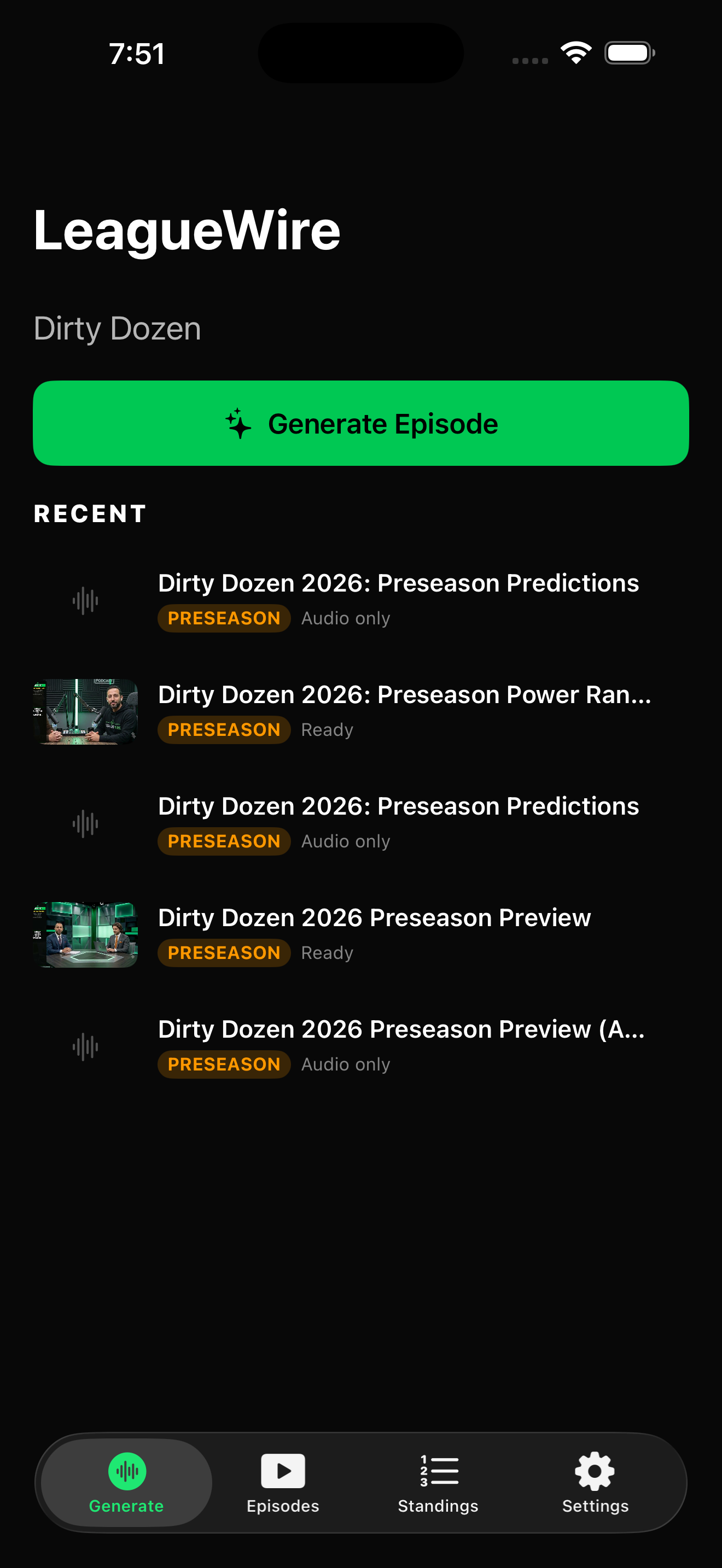 LeagueWire screenshot 2