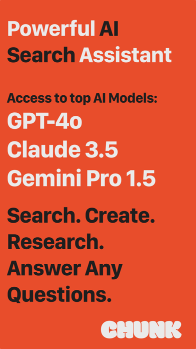 Screenshot 1 of Chunk: AI Research Assistant App
