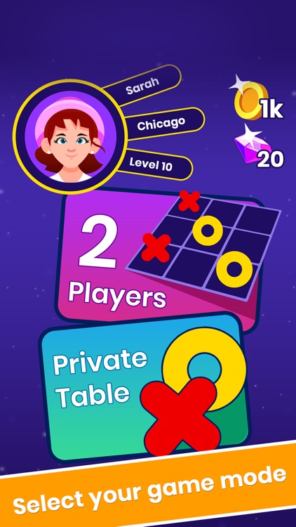 Tic Tac Toe Glow: 2 Player XO