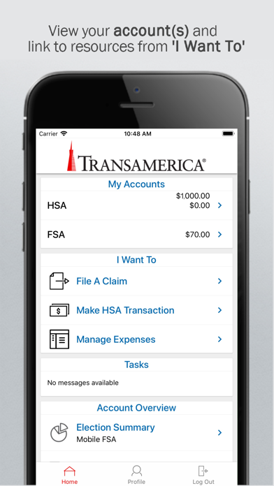 Transamerica HSA Screenshot