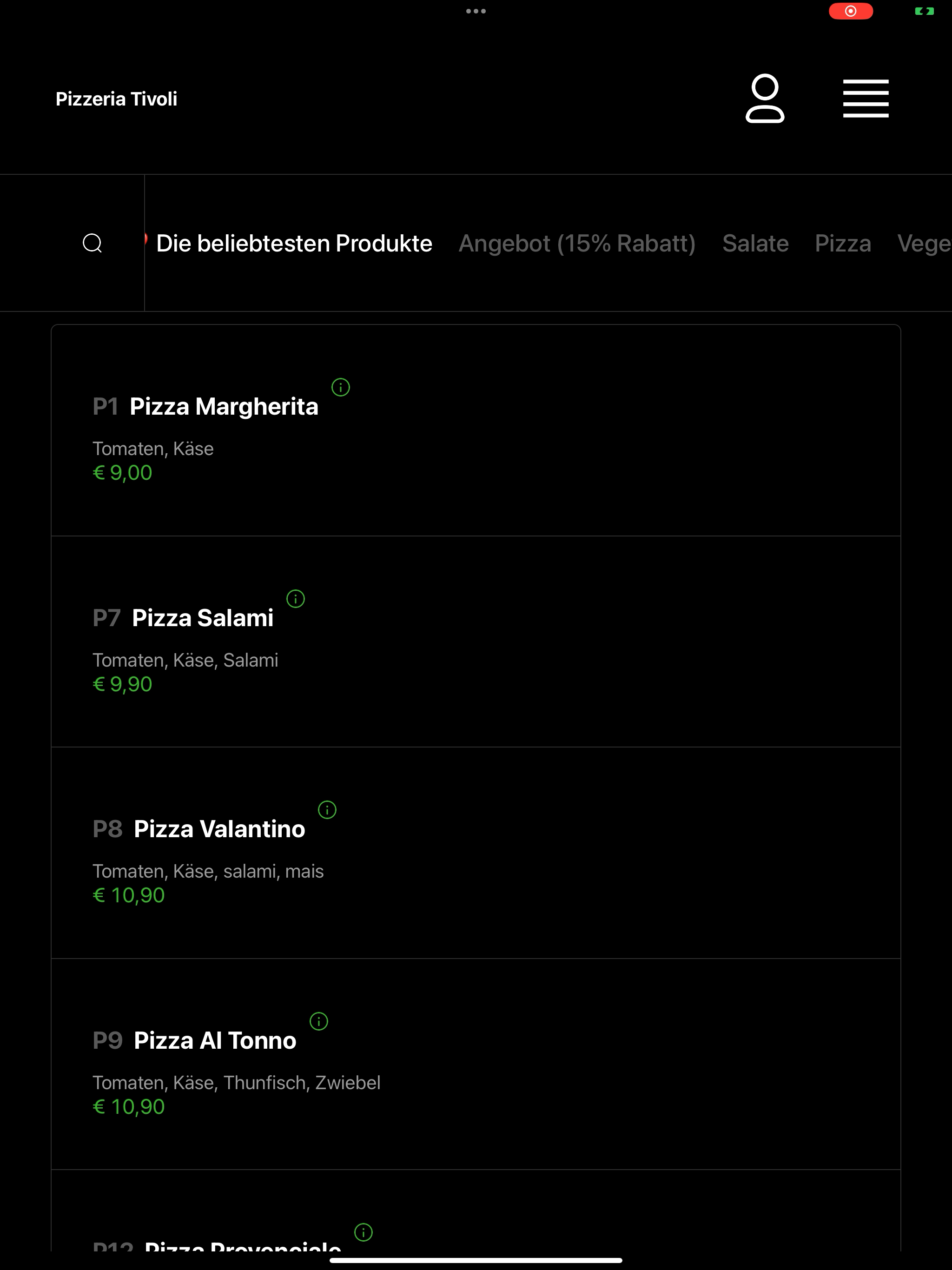 Pizzeria Tivoli AT screenshot 13
