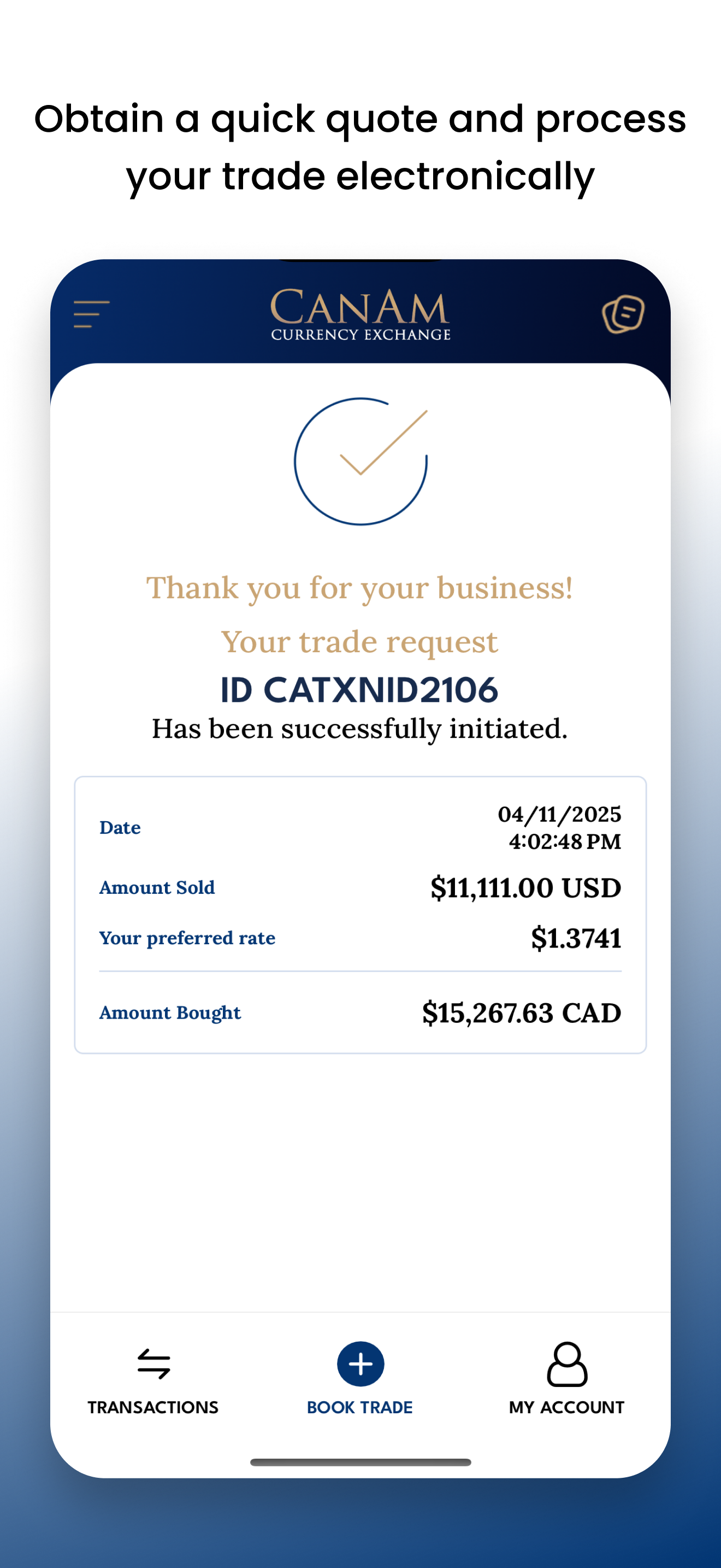CanAm Currency Exchange App