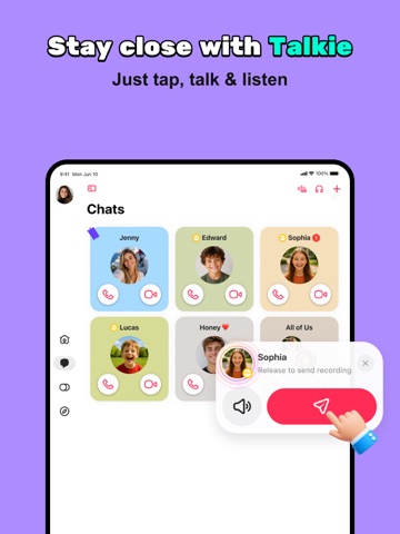 JusTalk Family Messenger iPad screenshot