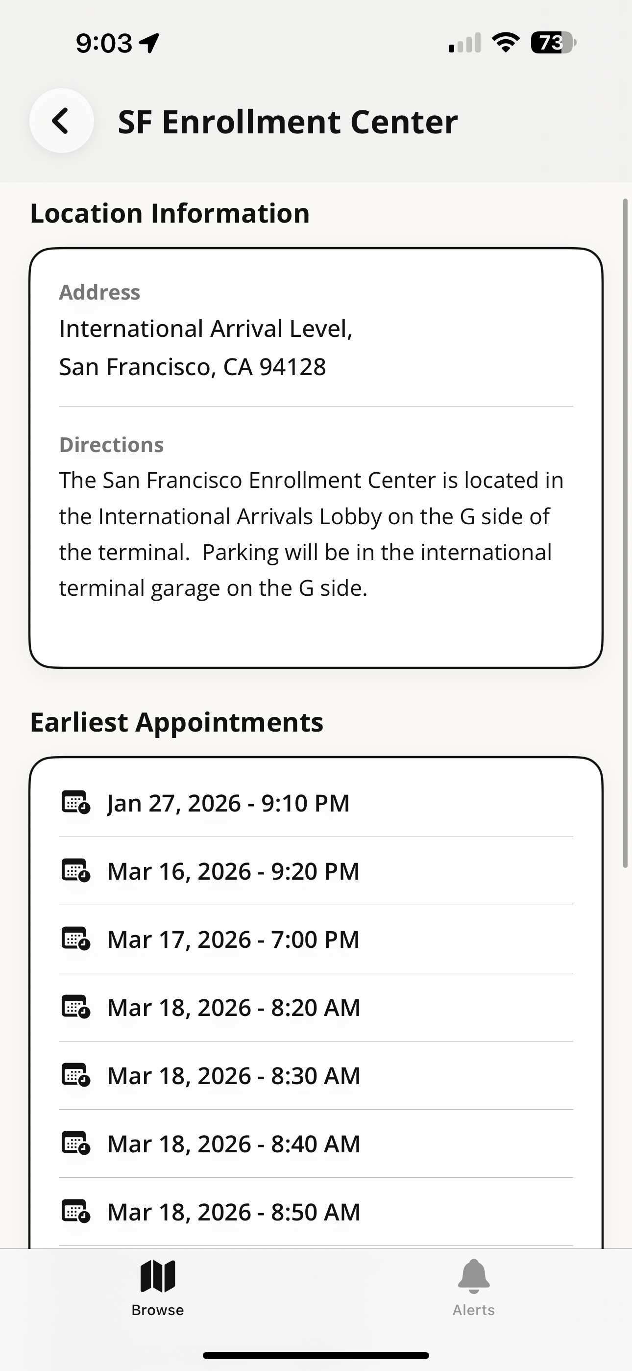 GlobalEntry Appointment Finder