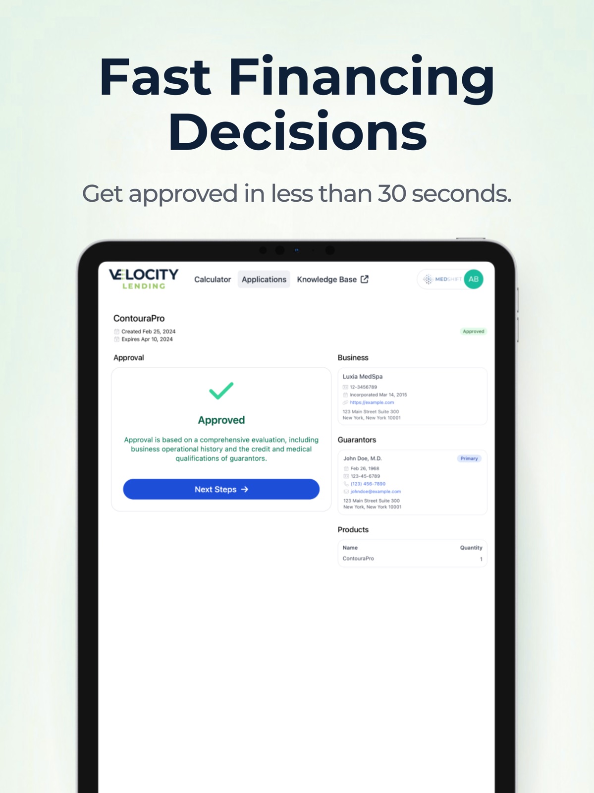 Velocity Lending ipad screenshot 4