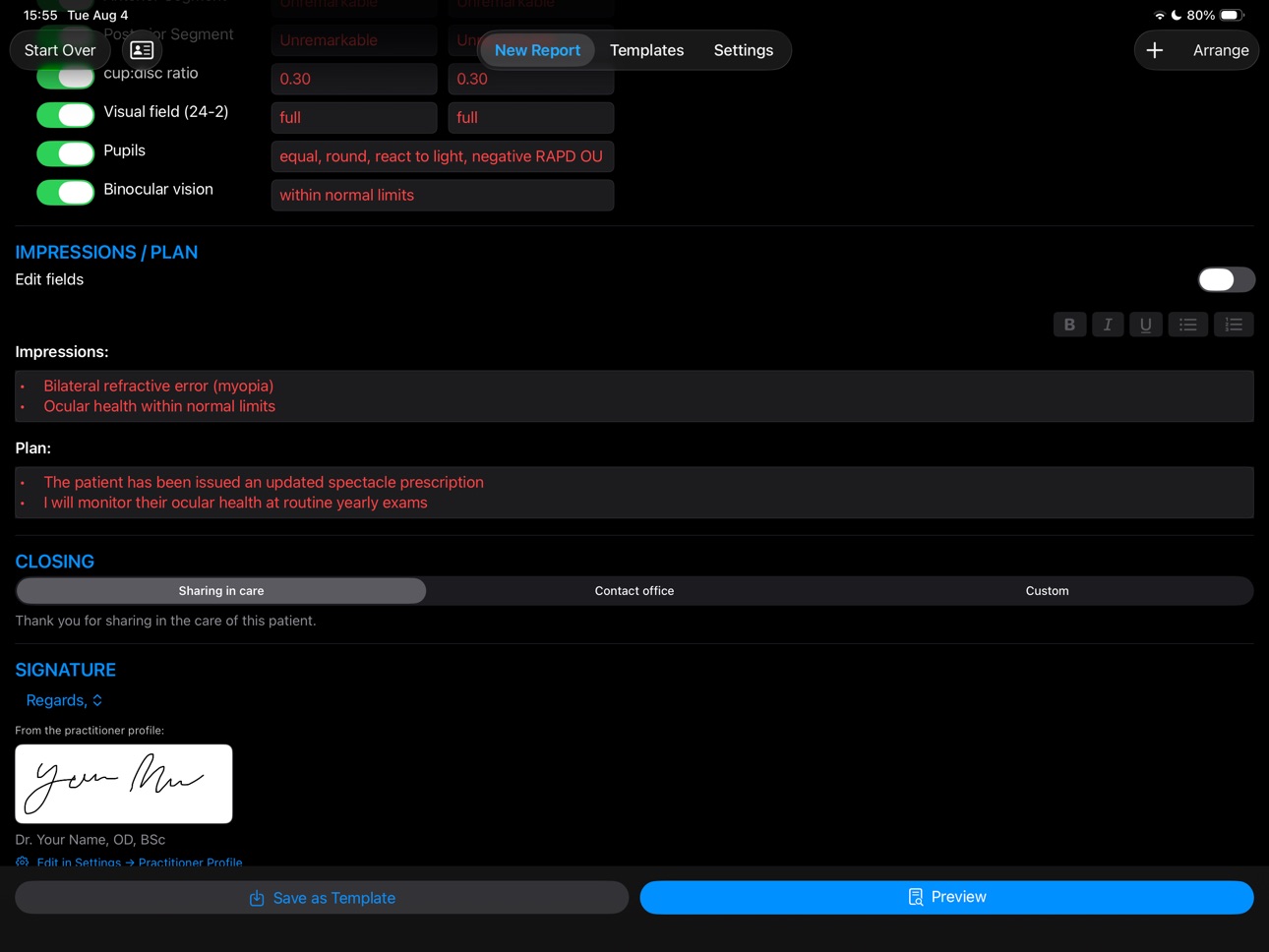 Screenshot 4 of EYEreport