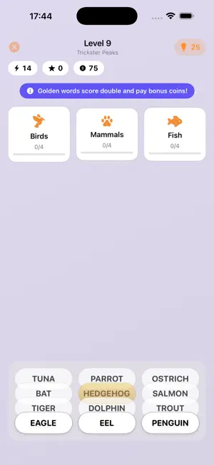Lexpedition: Word Sort Puzzle screenshot 1