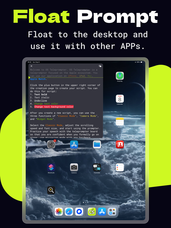 OS Teleprompter iPad screenshot 2 - Utilities app