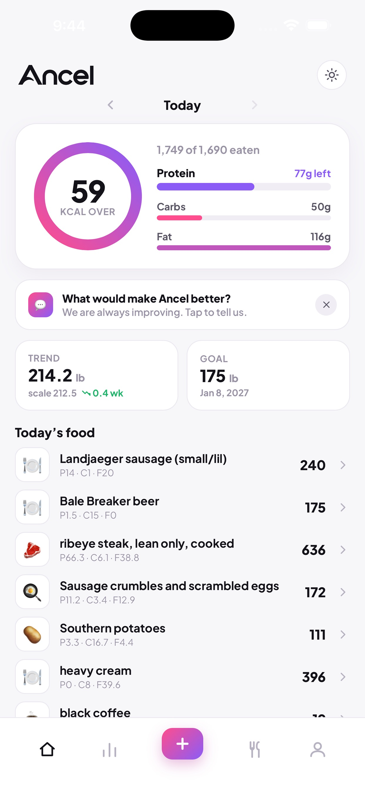 Ancel - AI Food Tracker screenshot 4