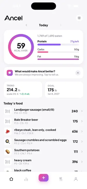 Ancel - AI Food Tracker screenshot 4