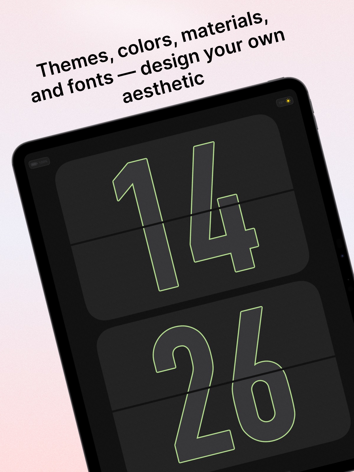 Flip Clock: Alarm & Pomodoro ipad screenshot 3
