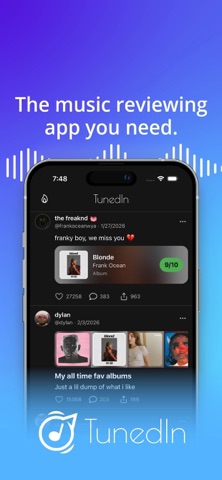 TunedIn - Music Reviews screenshot