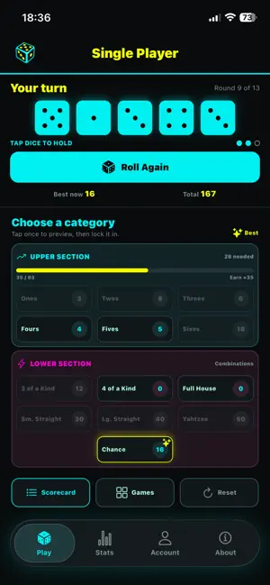 Yahtzee Hub! screenshot 1