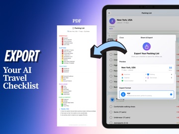 ReadyPack -AI Travel Checklist iPad screenshot