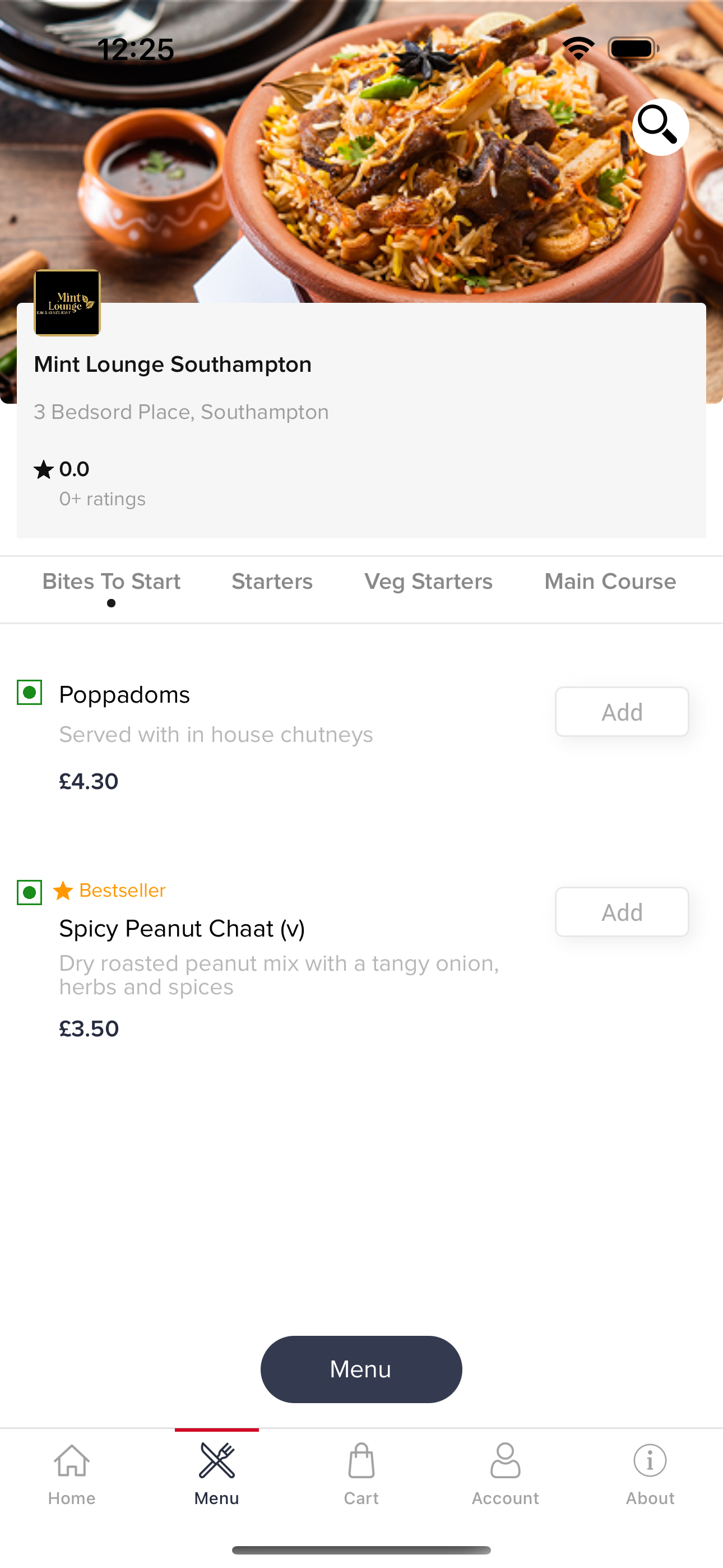 Mint Indian Restaurant screenshot 2