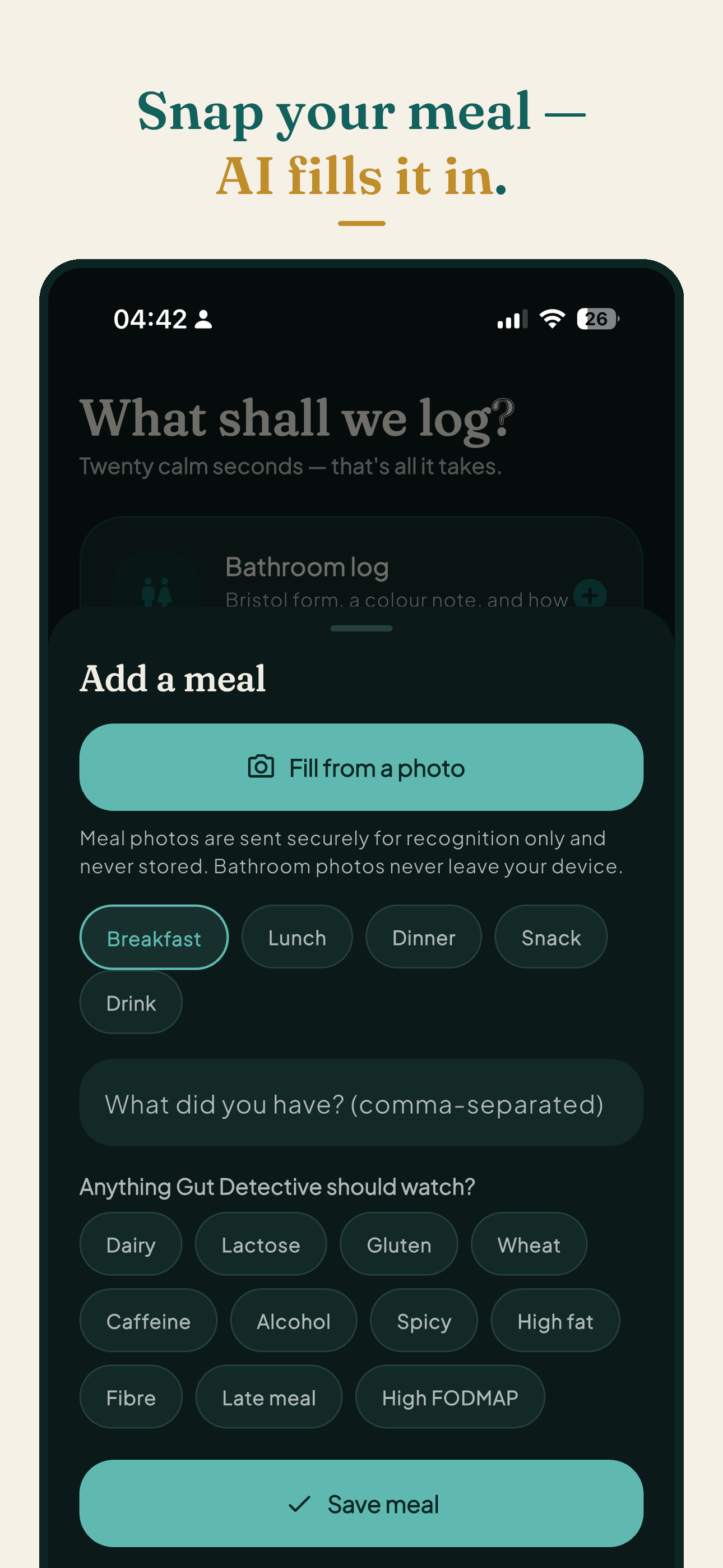 Fathom: AI Gut Diary screenshot 5