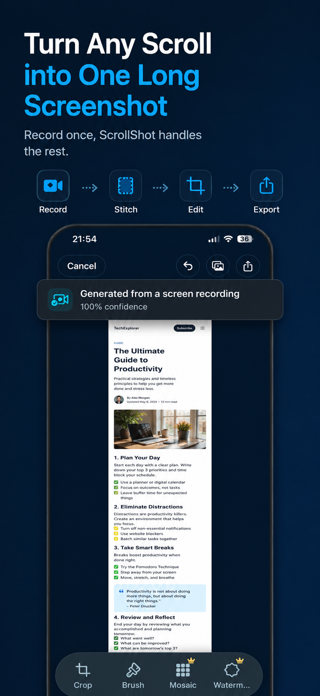 ScrollShot Screenshot Stitcher