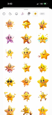 Ultra Happy Star Stickers iPhone screenshot