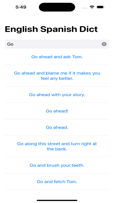 Screenshot #1 pour Hyper English Spanish Dict