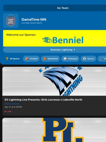 GameTimeMN Mobile iPad screenshot