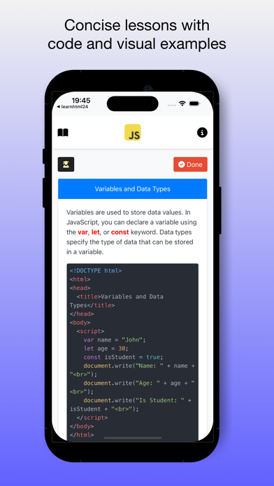 Screenshot #3 pour Learn Javascript for Beginners