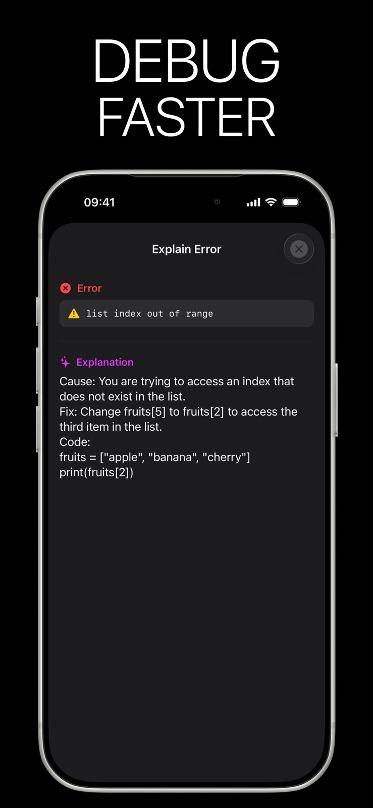 Python 3 AI Code & Run : Vibes iphone screenshot 3
