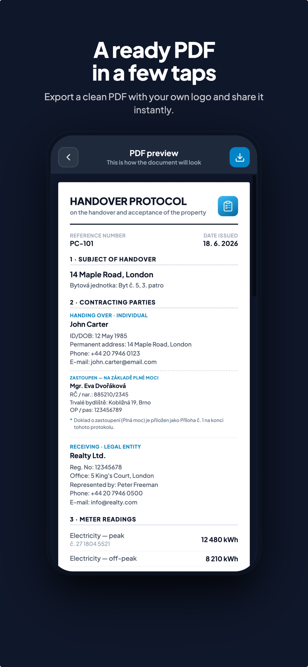 Protokolka: Property Handover screenshot 5