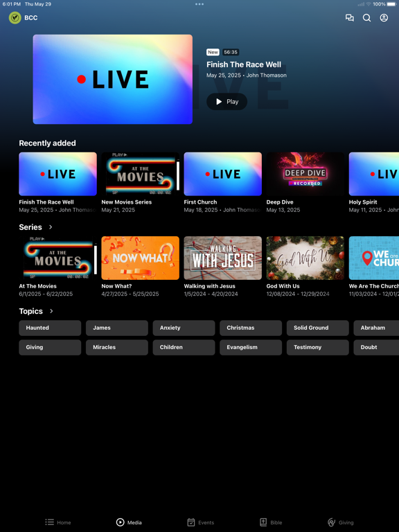 Buckeye Christian Church iPad screenshot 2 - Education app