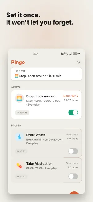 Pingo: Recurring Reminders screenshot 1