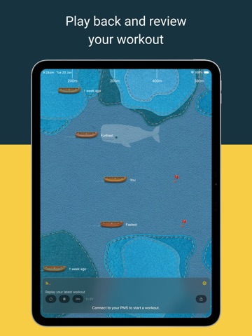 YouVsYou - Concept2 PM5 Rowing iPad screenshot