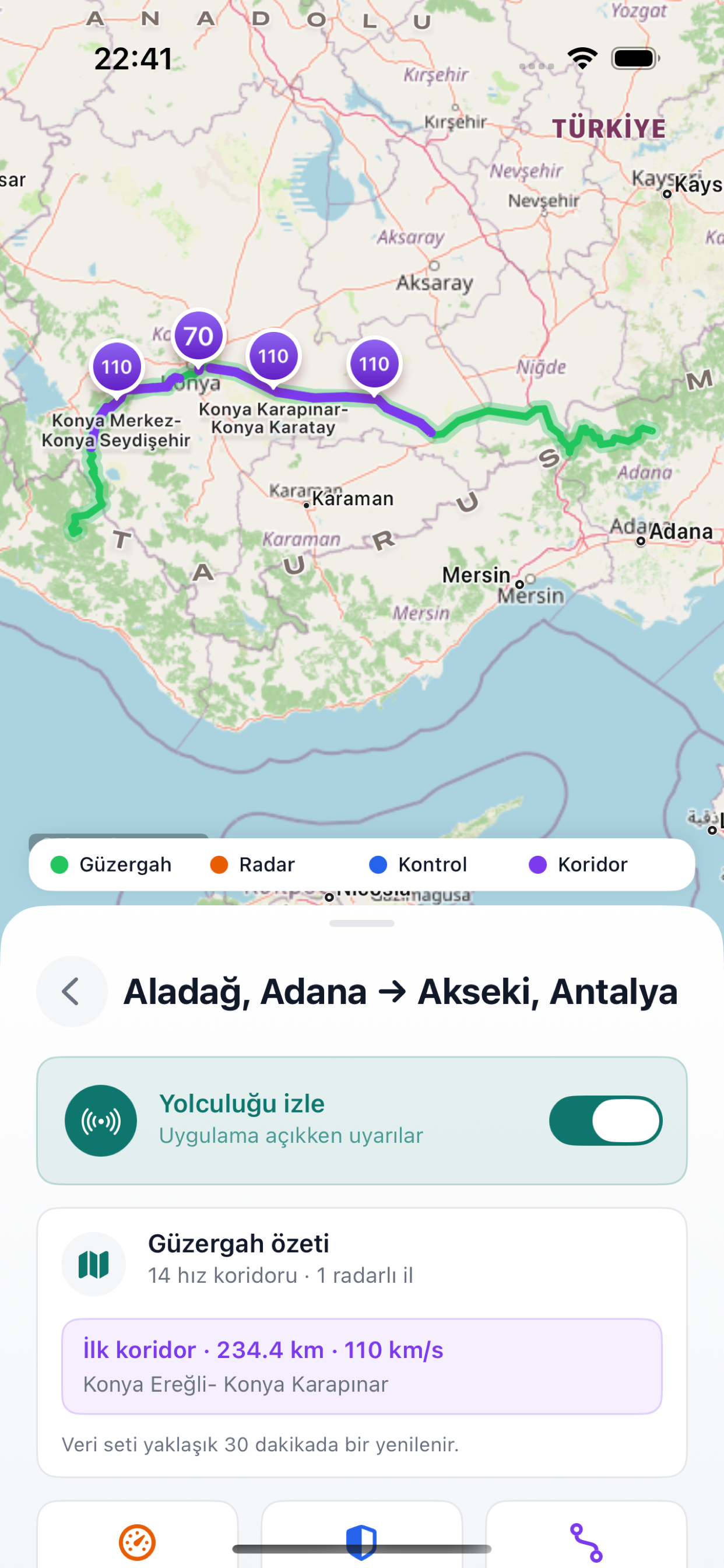 Radar: Hız Koridoru Rota screenshot 3