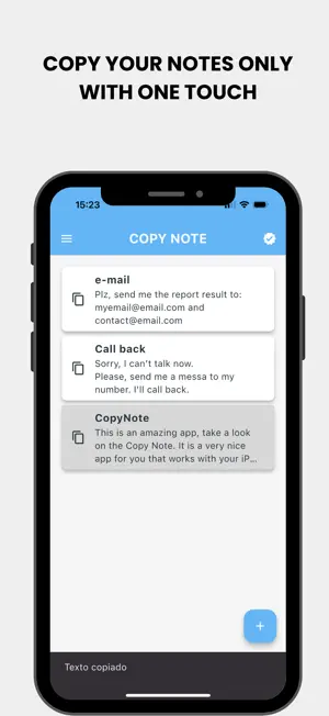 Copy Note: Copy with one touch screenshot 1