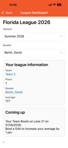 League Secretary screenshot