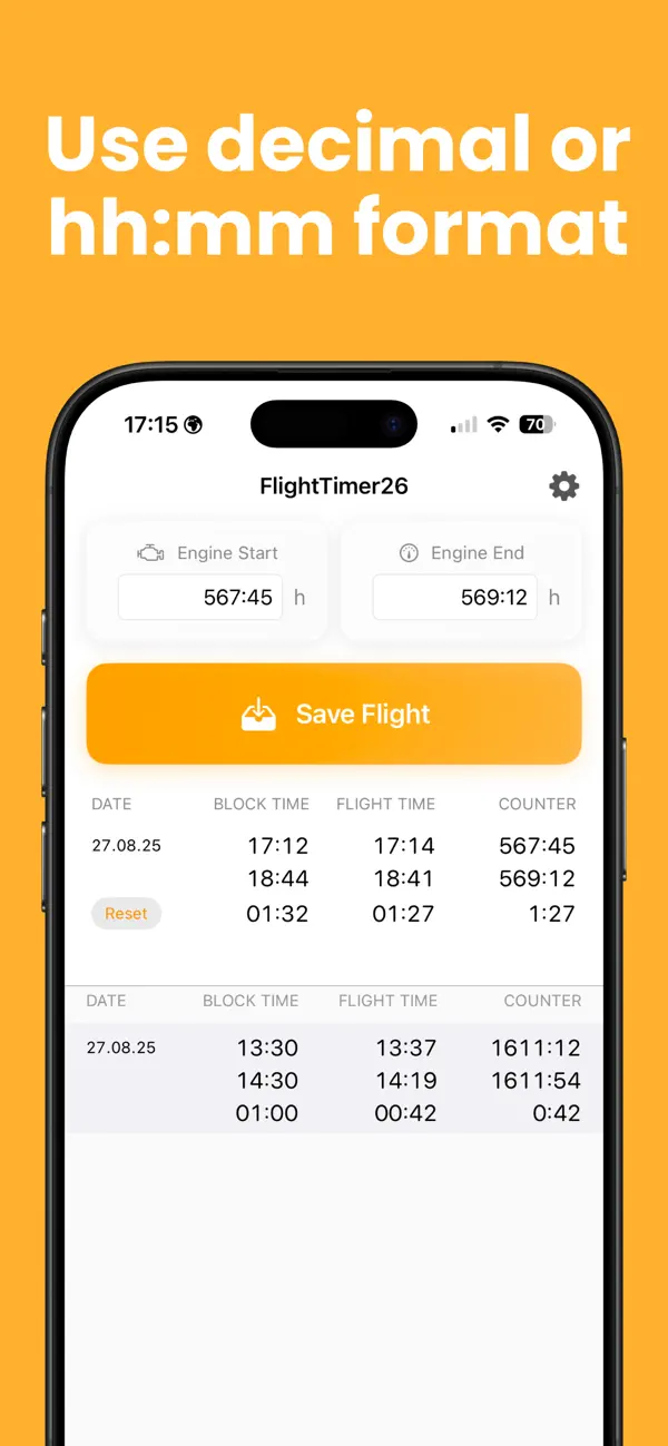 #2. FlightTimer26 (iOS) De: Christian Heim