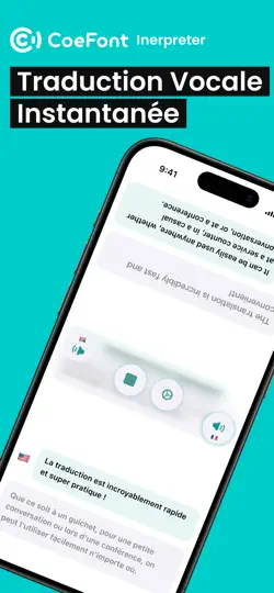 Capture d'écran de CoeFont Interpreter Traduction sur iPhone 1