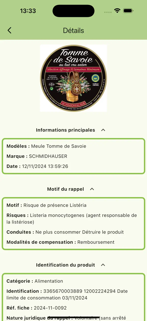 Screenshot #2 pour AlerteProduit : Rappel et Info