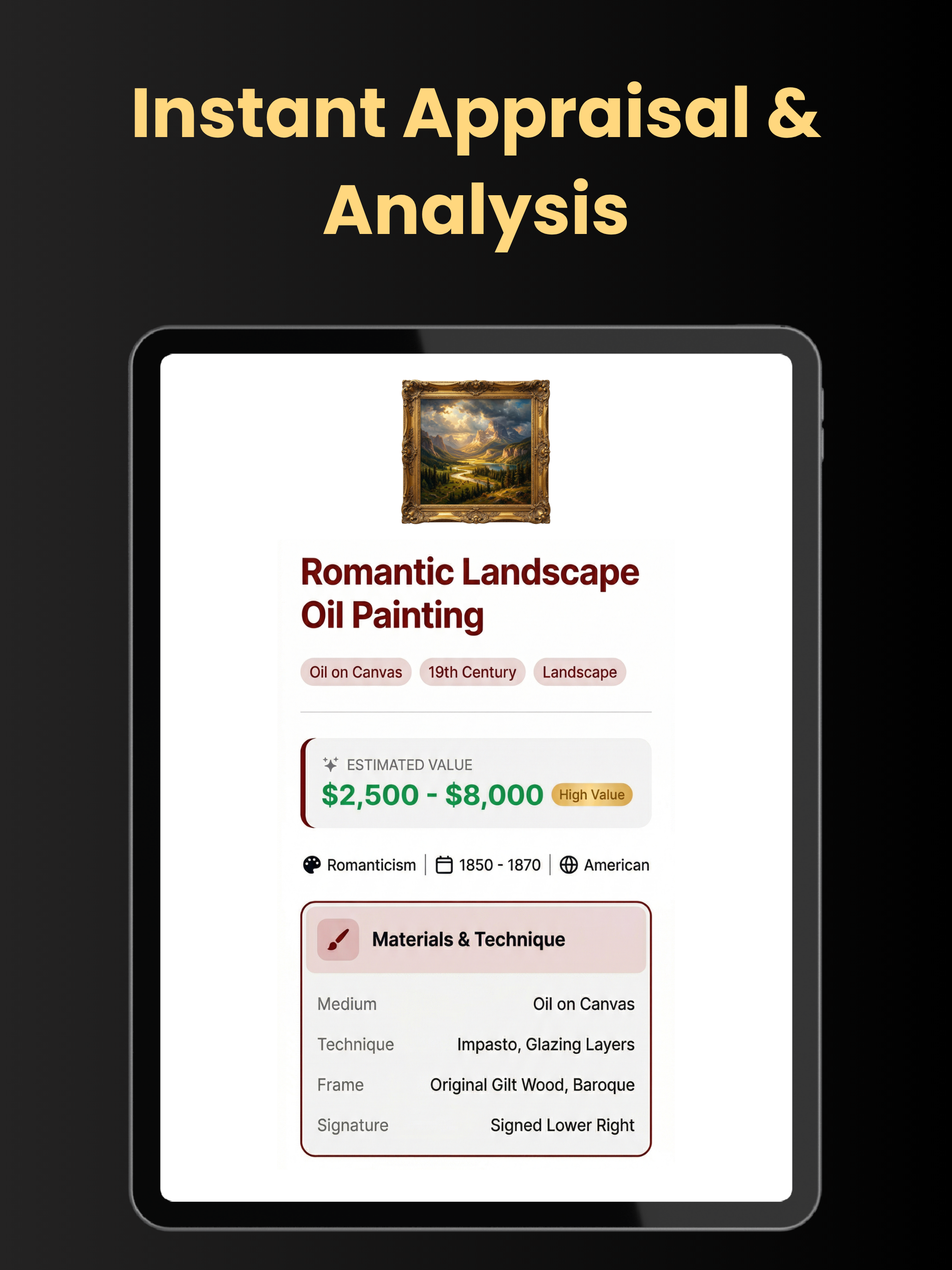 Art Appraisal: Scan & Value screenshot 7