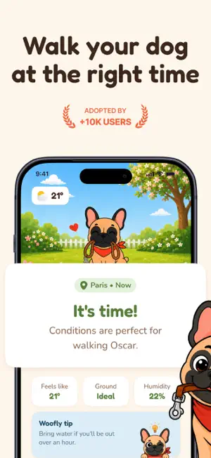 Woofly - Dog Weather & Walks screenshot 1