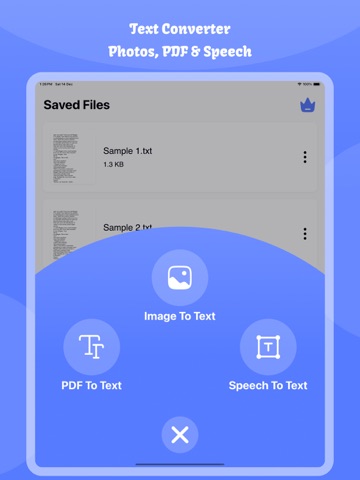 Text Converter: PDF & Speech iPad screenshot