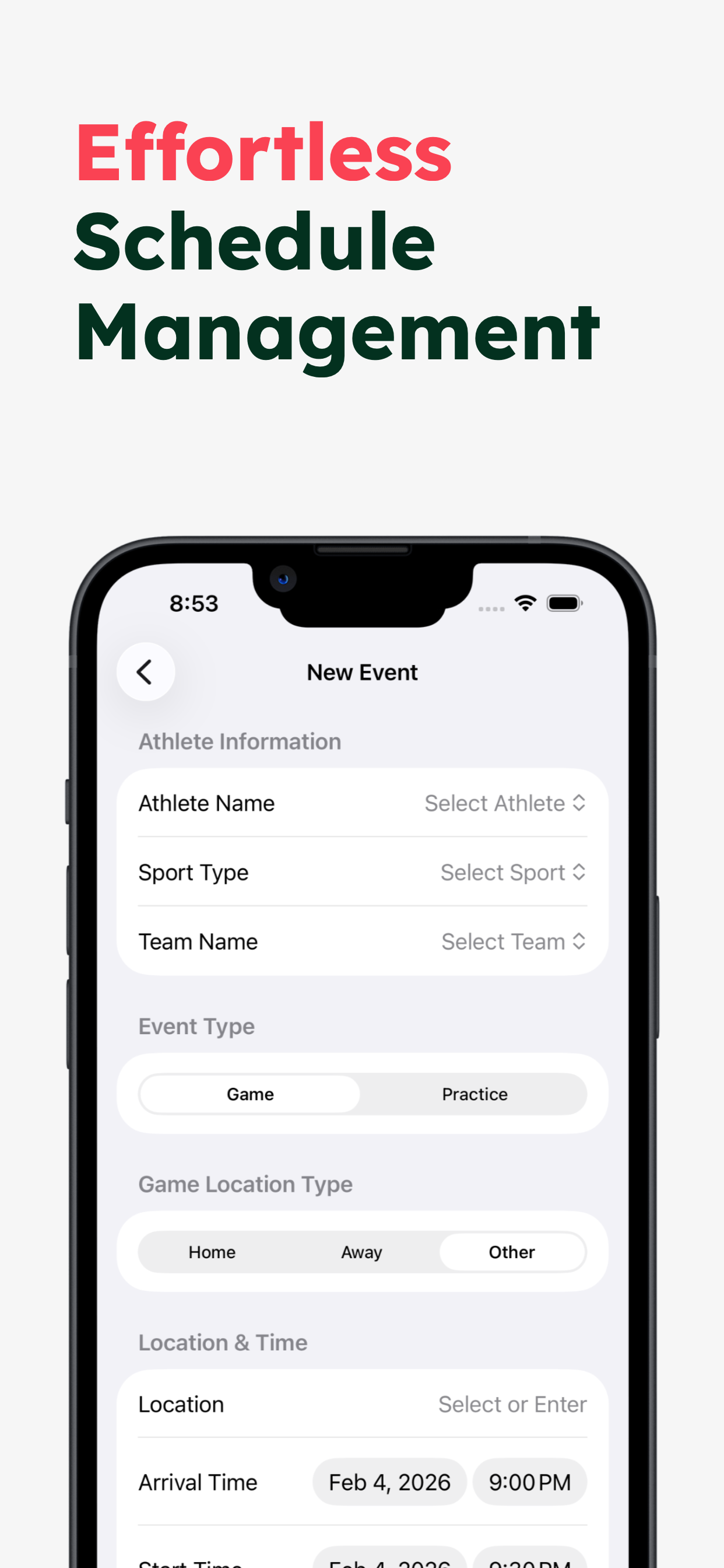 Game Time – Sports Calendar
